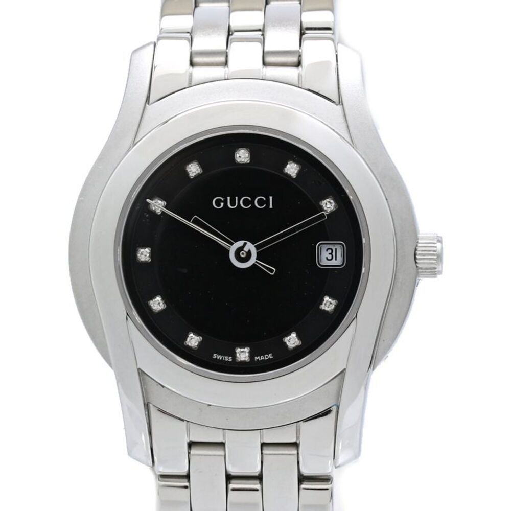 GUCCI G-Class Diamond YA055504 5500L Women's Watch SS 40615